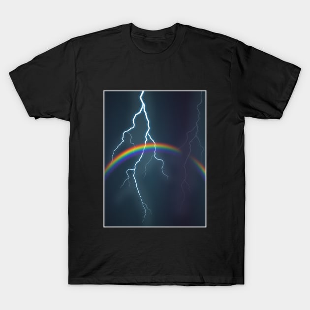 Rainbow in the Dark T-Shirt by HibiscusDesign